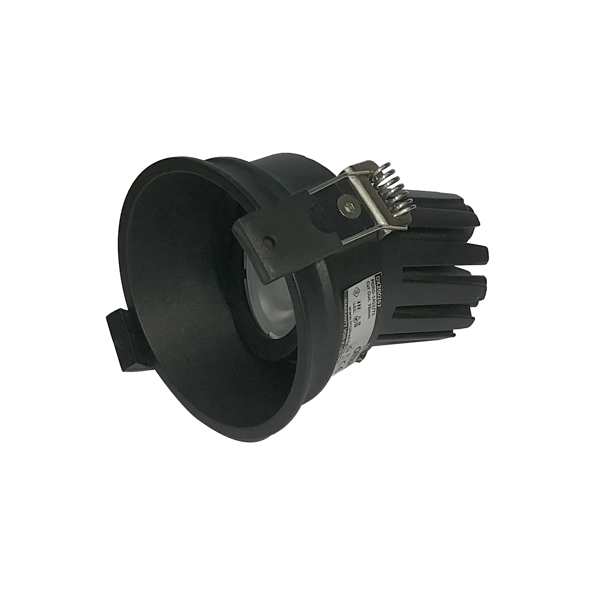 DM202539  Bania A 15 Powered by Philips 15W 1350lm 3000K 24° Engine, 350mA,Black,Adjustable Recessed Round Spotlight,IP20.